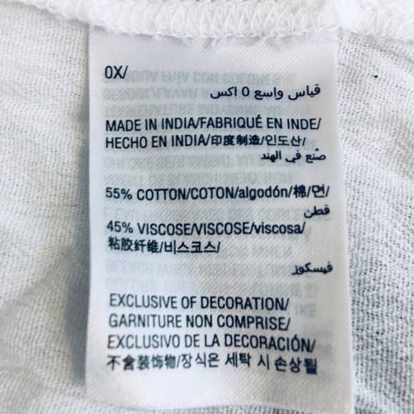 NEW Charter Club Plus Size White Blouse Button Up Shirt Roll Tab 3/4 Sleeves 0X - Picture 8 of 9